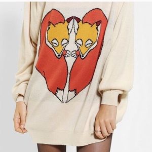 Urban Outfitters Heart Fox Sweater